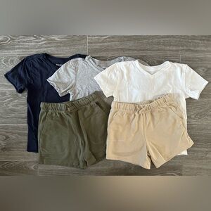 Kids V-Neck Tee & Shorts Set